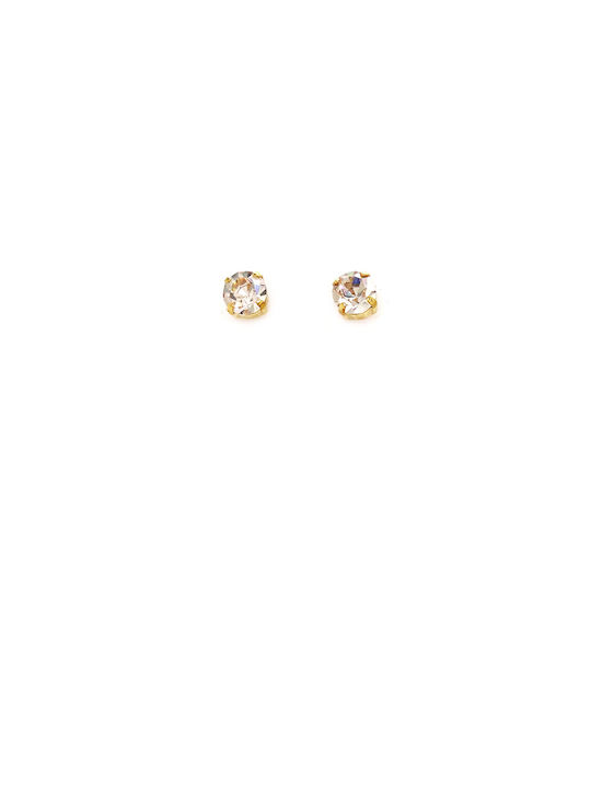 LifeLikes Eyelashes Earrings Gold Plated with Stones