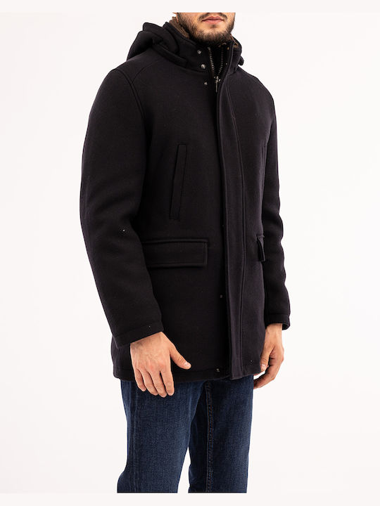 Adimari Men's Half Coat MidnightBlue