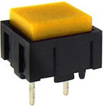 Topelcom On-Off switch Pushbutton Yellow 1pcs