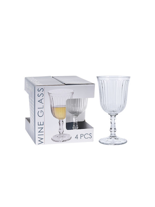 Atmosphera Wine Set of Glasses for White Wine made of Glass Stemmed 180ml 4pcs