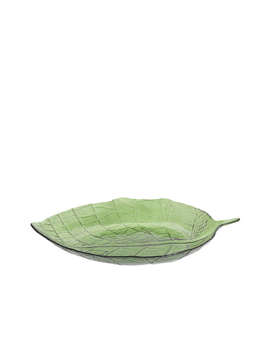 Atmosphera Decorative Glass Platter Green 36x25x4cm