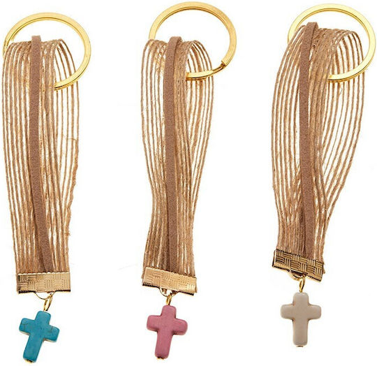 Christening Charm Keychain White 50 Pieces