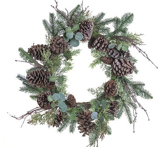 Atmosphera Christmas Decorative Wreath with Diameter 60cm Forest