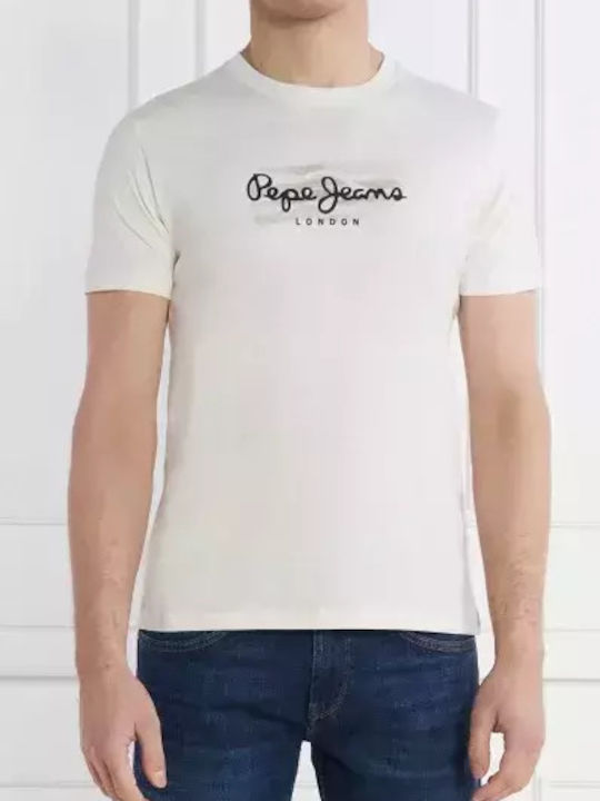 Pepe Jeans Men's Short Sleeve T-shirt Chalk White