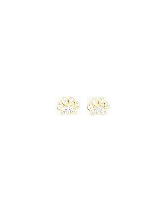 Ino Plus Oro Strass Earrings made of Steel Gold Plated