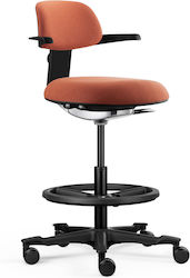 Nec Scaun Rotund Cu Spătar Portocaliu 53x55x83.5cm