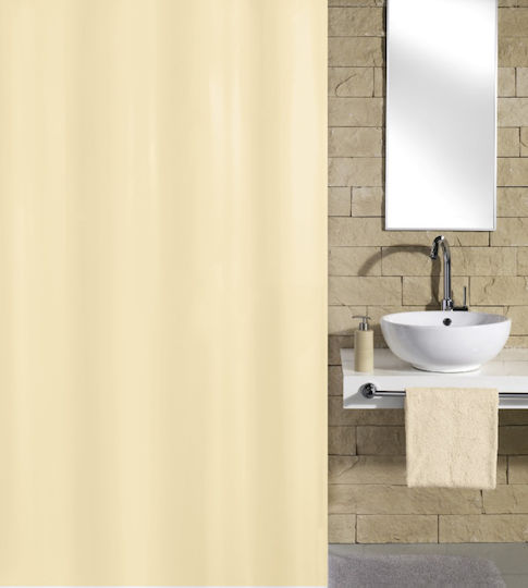 Texi Bath Noya Perdea de Baie Țesătură 180x220cm Bej Texi Bath Noya Perdea de Baie Țesătură 180x220cm Bej