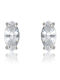 Sava Jewellery 1tmx Stud Earrings in Silver with Stones
