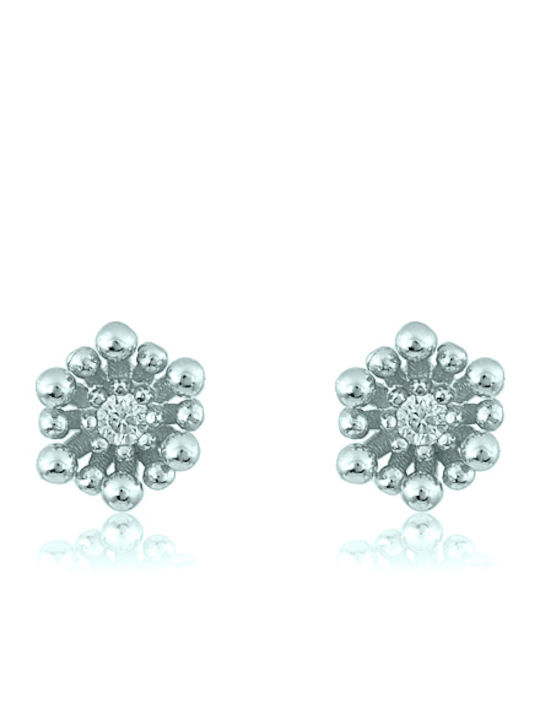 Sava Jewellery 1tmx Stud Earrings in Silver with Stones