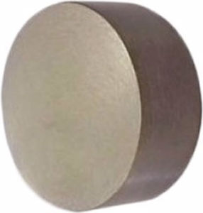 Curtain wood end made of Metal Silver 1pcs