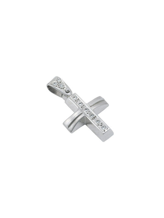 White Gold Cross 14K