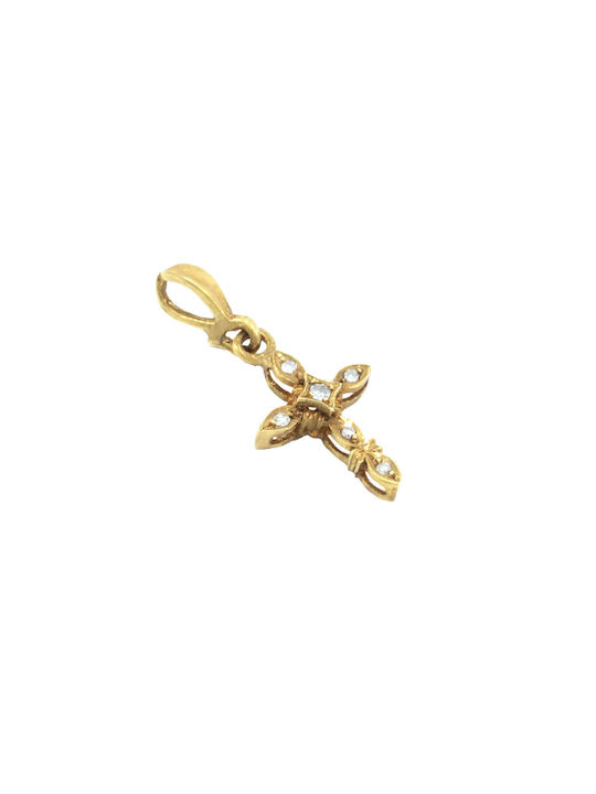 Damen Gold Kreuz 18K