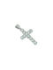 Women's White Gold Cross 18K