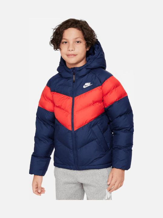 red white blue nike puffer jacket