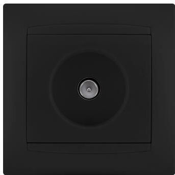 Bassiakos TV Aerial Antenna Socket Black 71246