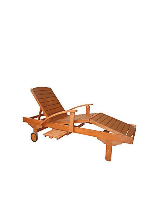 Deckchair Wooden Era Brown 200x60x200cm.