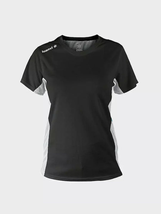 Luanvi Women's Athletic T-shirt Fast Drying Polka Dot Black