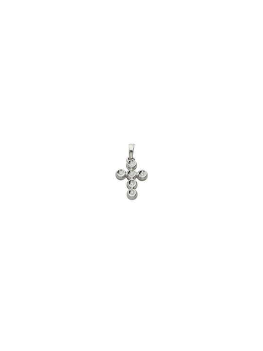 Dimiourgiko Vildiridis White Gold Cross 18K