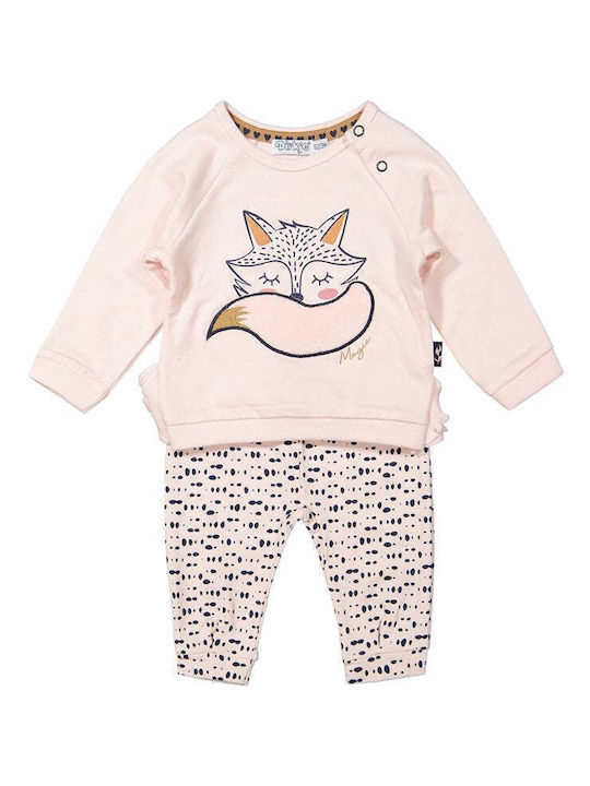 Dirkje Kids Set with Pants Winter 2pcs Pink