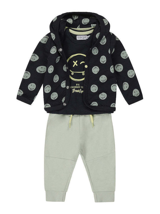 Dirkje Kids Set with Pants Winter 3pcs Blue