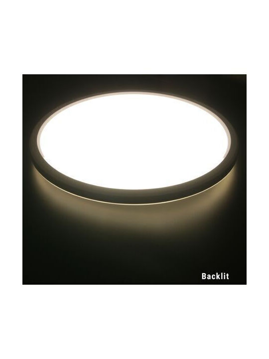 Adeleq Πλαφονιέρα Οροφής Εξωτερικού Χώρου με Ενσωματωμένο LED σε Λευκό Χρώμα 21-420240