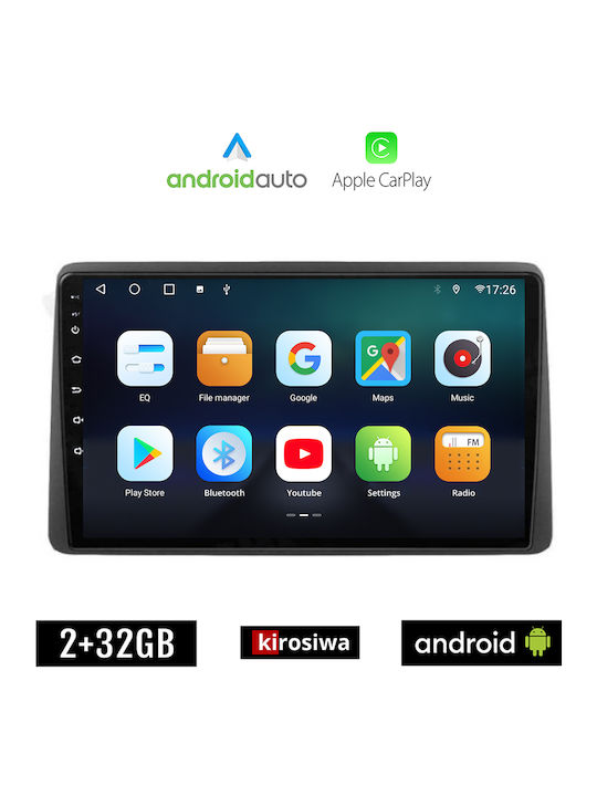 Kirosiwa Ηχοσύστημα Αυτοκινήτου για Nissan Navara 1998-2004 (Bluetooth/USB/AUX/WiFi/GPS/Apple-Carplay/Android-Auto) με Οθόνη Αφής 10"