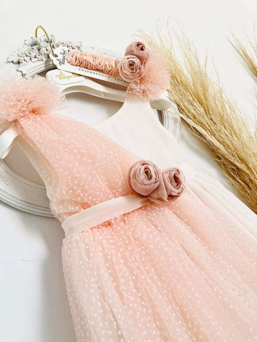 Pink on sale baptism dress