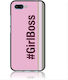 #girlboss Umschlag Rückseite Gehärtetes Glas / Silikon Rosa (Ehre 10)