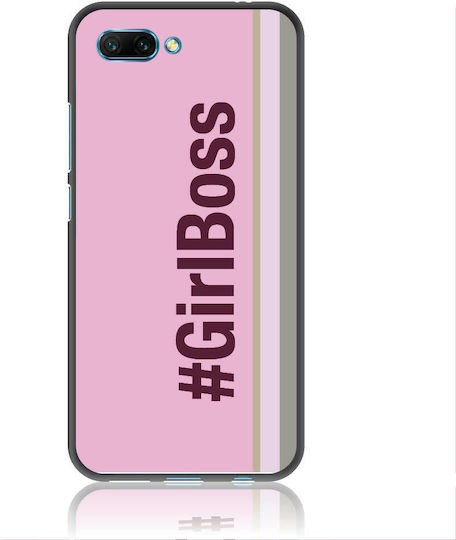 #girlboss Umschlag Rückseite Gehärtetes Glas / Silikon Rosa (Ehre 10)