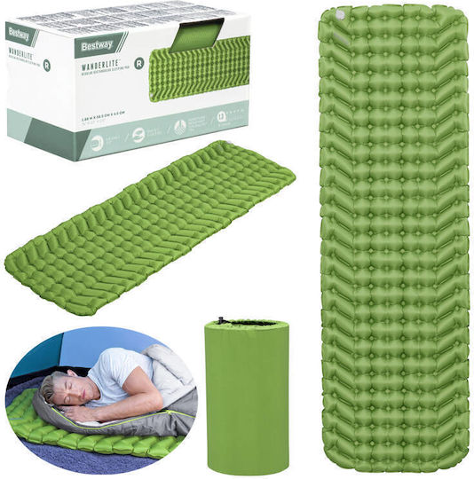 Bestway Single Camping Sleeping Mat 188x58.5cm Thickness 6.5cm in Green color