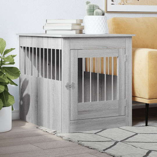 vidaXL Dog House Wooden Outdoor Gray 64.5x80x71cm
