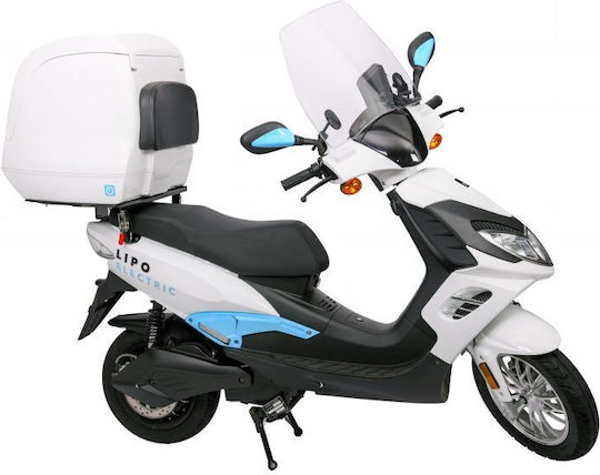 E-Fun Lipo Ηλεκτρικό Μηχανάκι Ισχύος 2000W με Τελική Ταχύτητα 105km/h Αυτονομίας 150km (Διανομών) Λευκό
