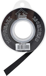 Cosmofan Satin,σατεν Band Monochrom Schwarz 22....