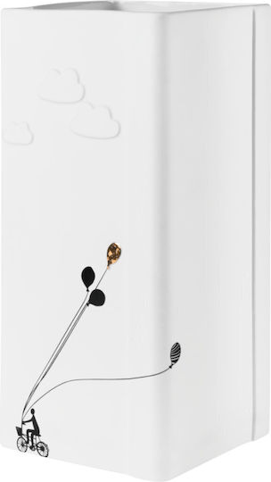 Raeder Decorative Vase Rain White 12x12x25cm
