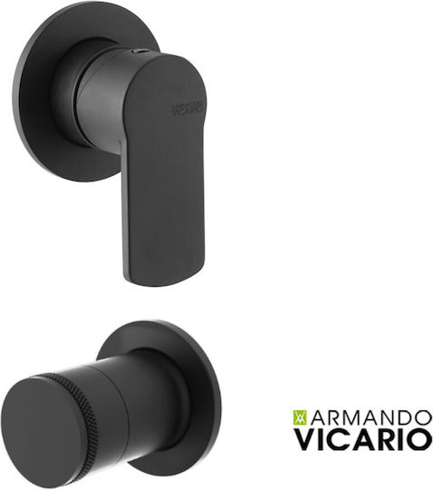 Armando Vicario Glam Σετ Μίκτης & Εκτροπέας Εντοιχισμού για Ντουζιέρα 3 Εξόδων