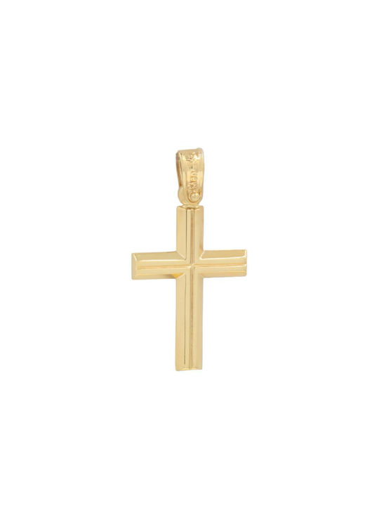 Q-Jewellery Herren Gold Kreuz 14K