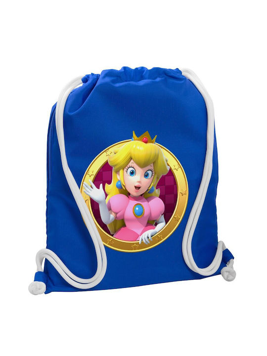 Koupakoupa Princess Peach Toadstool Τσάντα Πλάτης Γυμναστηρίου Μπλε