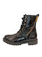 Leather Kids Boots with Zipper Black