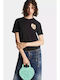 Dsquared2 Γυναικείο T-shirt με Διαφάνεια Πουά Μαύρο