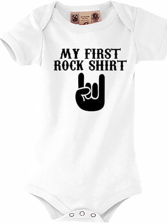 kirikoko My First Rosck Shirt Къс ръкав White