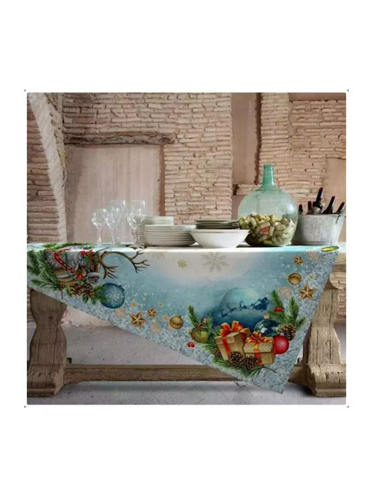 Lino Home Blizard Christmas Tablecloth Light Blue L240xW140cm.