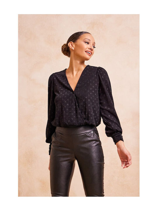 Enzzo Women's Blouse Long Sleeve Black