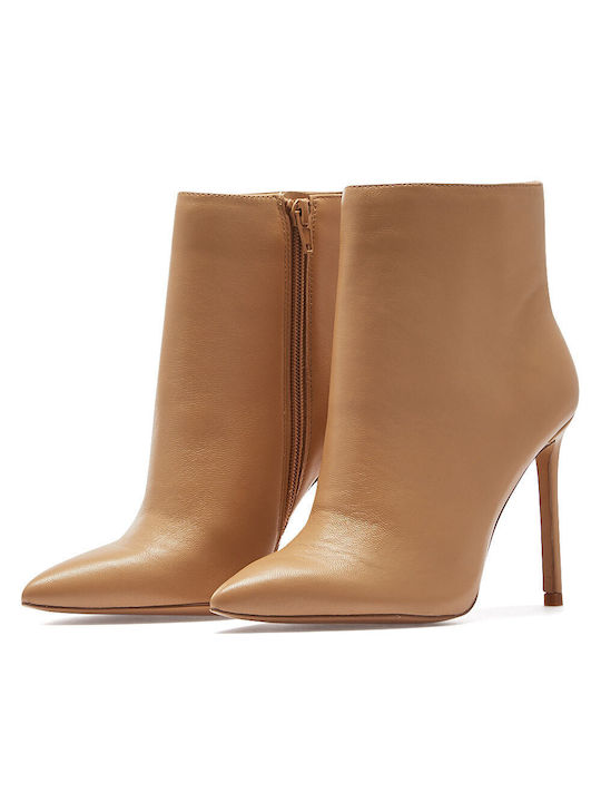 Aldo Leder Damen Knöchelstiefel Beige