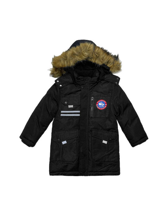 Ustyle Kids Parka with Hood Black