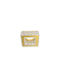 Square Crystalline Recessed Spot with Socket GU10 Gold 1pcs