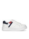 CUT LACE-UP Kids Sneakers White