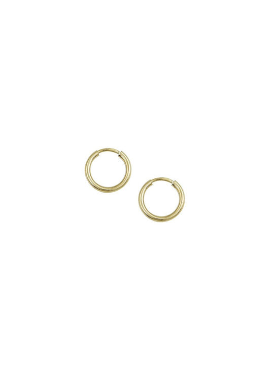 Earrings Hoops made of Gold 14K