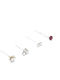 PS Silver Σετ Σκουλαρίκια Piercing Μύτης από Ασήμι Πολύχρωμο