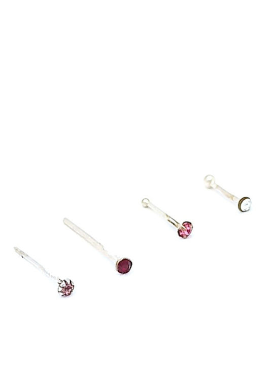 PS Silver Module Piercing-uri Pentru Urechi De Nas Din Argint Colorate
