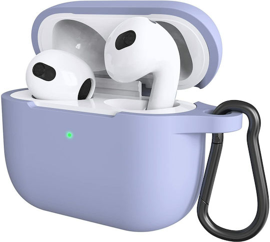 Coolyer Θήκη Πλαστική με Γάντζο Blue-Grey για Apple AirPods Pro